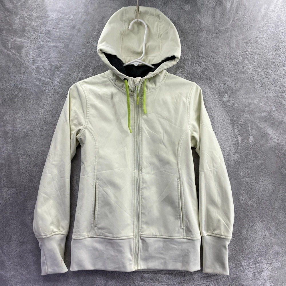 Mondetta Activewear Women Small White Full Zip Hooded Track Jacket